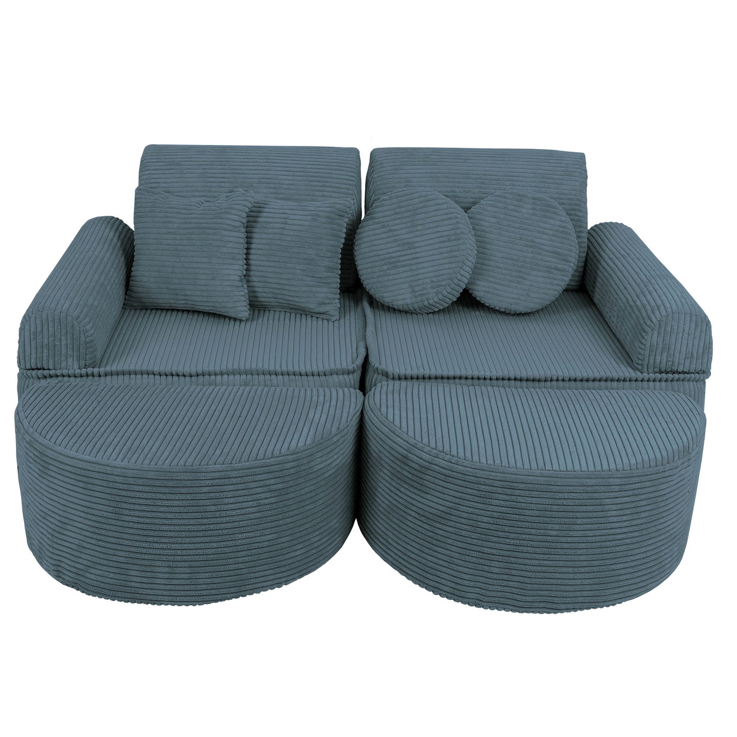 Medium Modular Sofa for Kids - Aesthetic Turquoise Plus