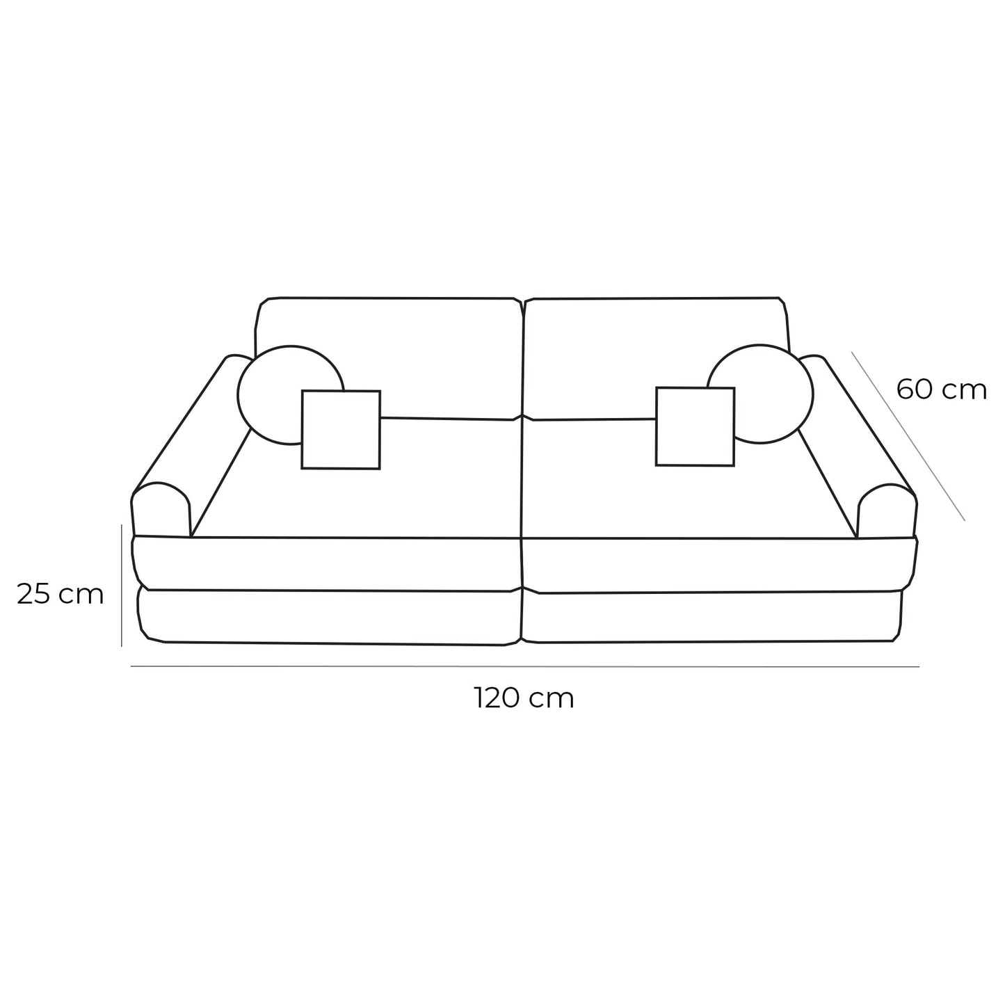 Medium Modular Sofa for Kids - Bearly Cream