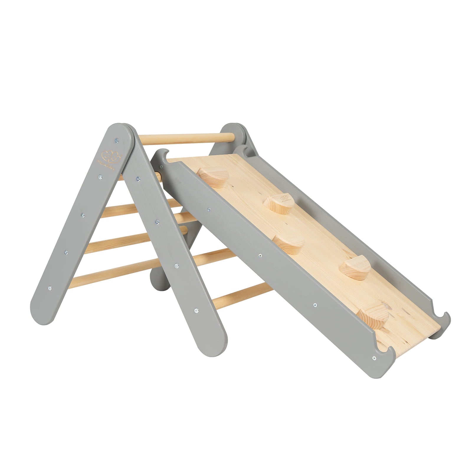 Ladder with a Slide-Climbing Wall - Grey