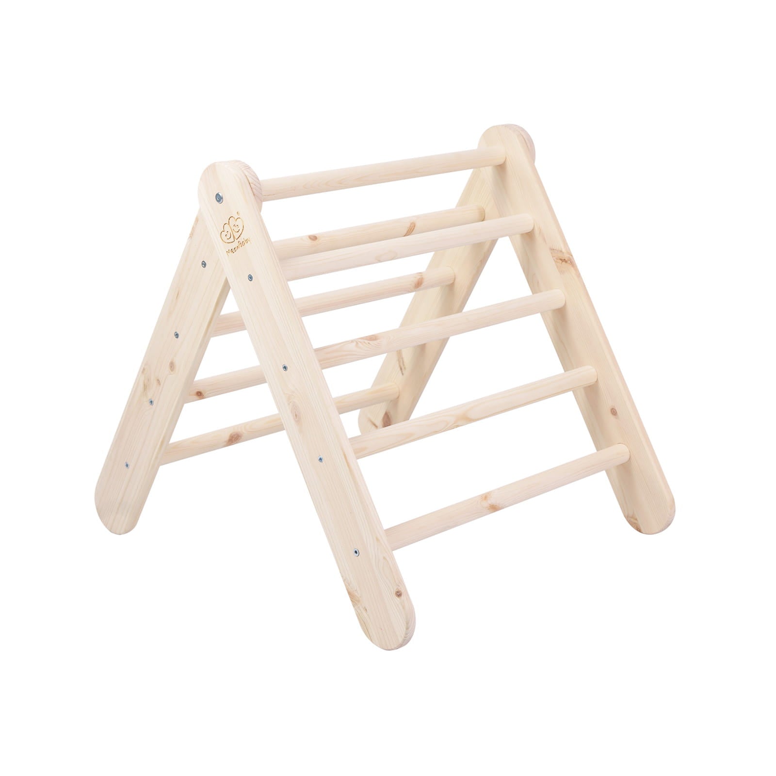 Ladder with a Slide-Climbing Wall - Natural Wood